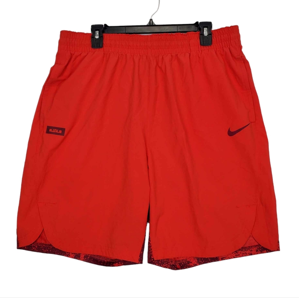 Nike Sheild LeBron James Red Basketball Boys Gym Shorts Size 4XL